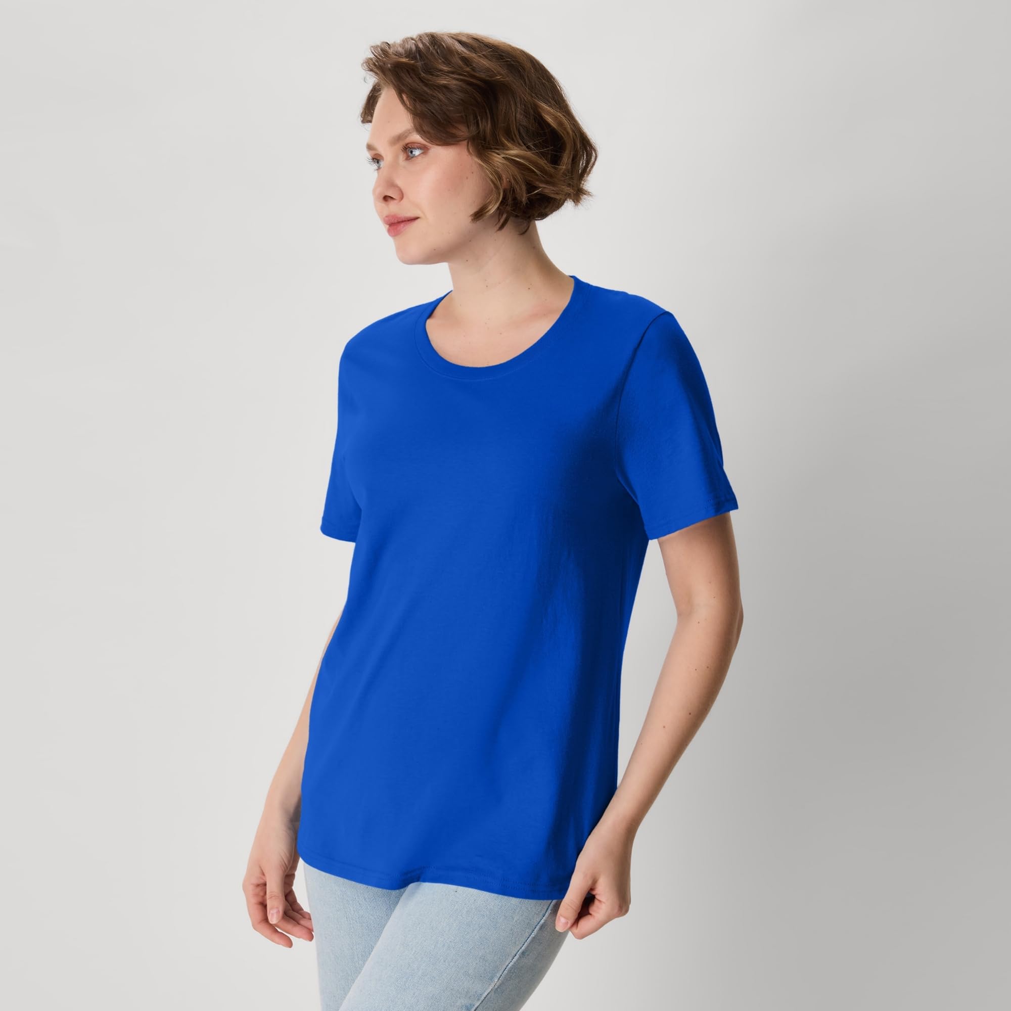 Women's Perfect-T Crewneck T-Shirt, Lightweight Cotton Short Sleeve Tee for Women
