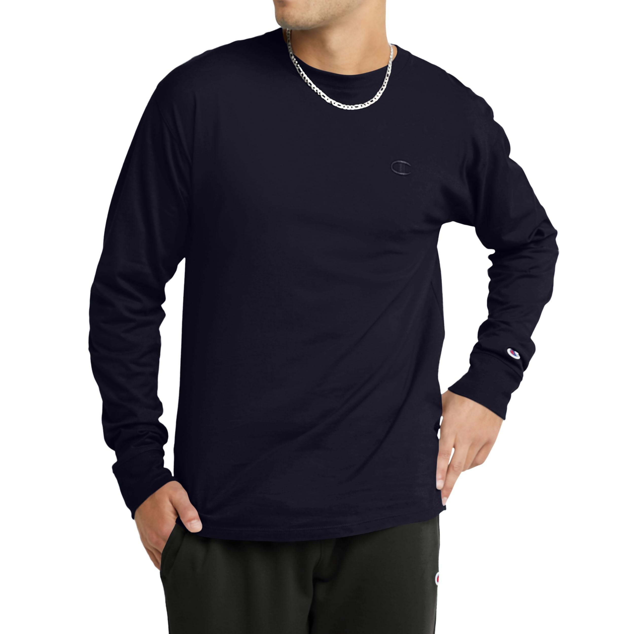 Men's Classic Long Sleeve T-Shirt, Standard Fit, Script & C Logo, Available in Regular and Big & Tall