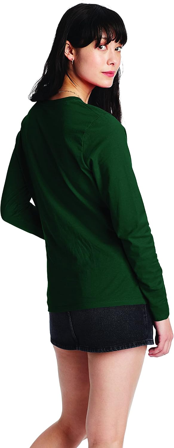 Women's Originals Long Sleeve Cotton T-Shirt, Lightweight Crewneck Tee, Modern Fit