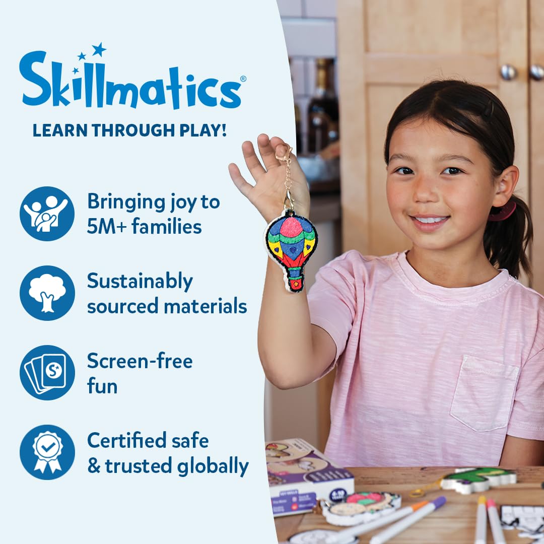 Skillmatics Poke-in Art - Magical Princesses, Mess-Free Fun for Kids, DIY Wood Craft Kits, Creative Activity, Gifts for Girls & Boys Ages 4, 5, 6, 7, 8, 9
