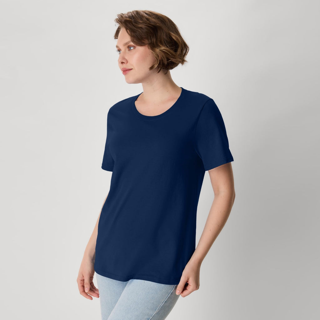 Women's Perfect-T Crewneck T-Shirt, Lightweight Cotton Short Sleeve Tee for Women