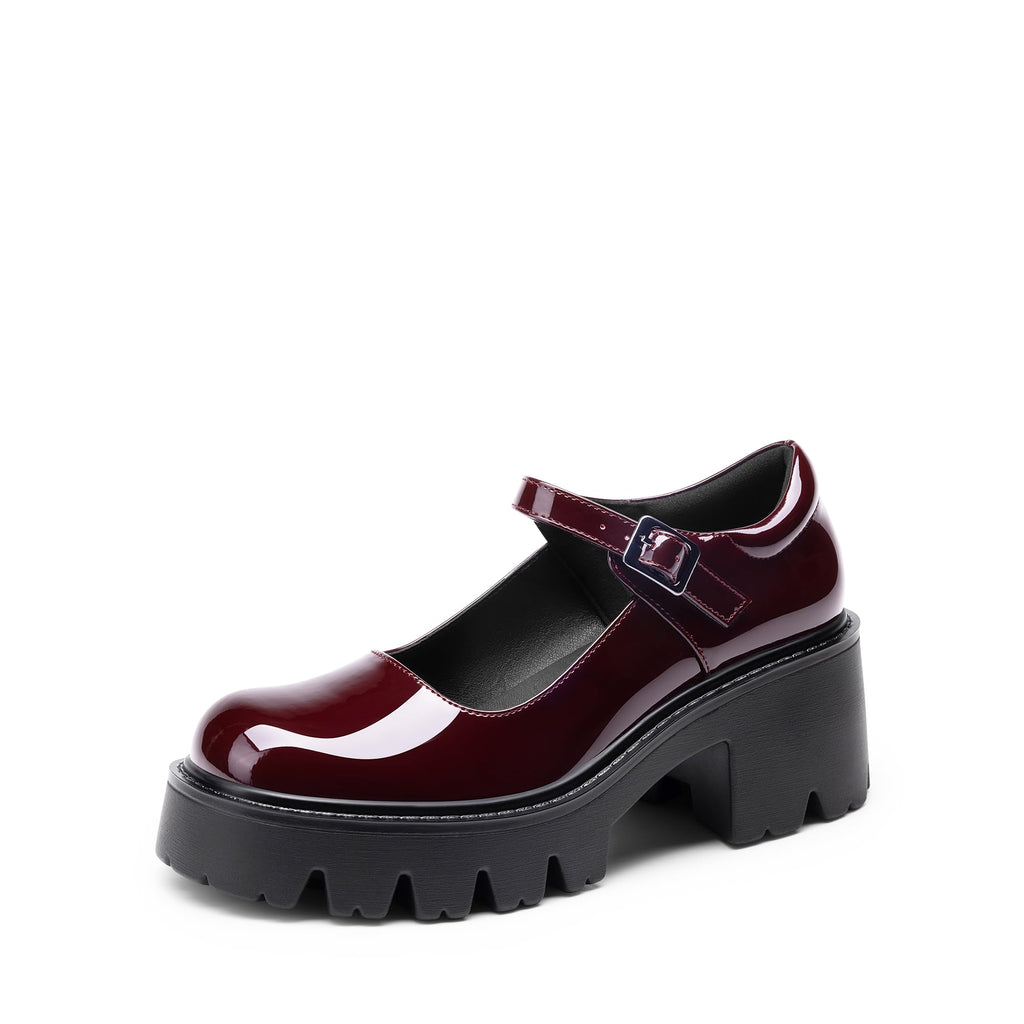 DREAM PAIRS Women's Mary Janes Shoes Platform Dress Low Heel Chunky Pumps Round Toe Ankle Strap Pumps Shoes Oxfords Esther