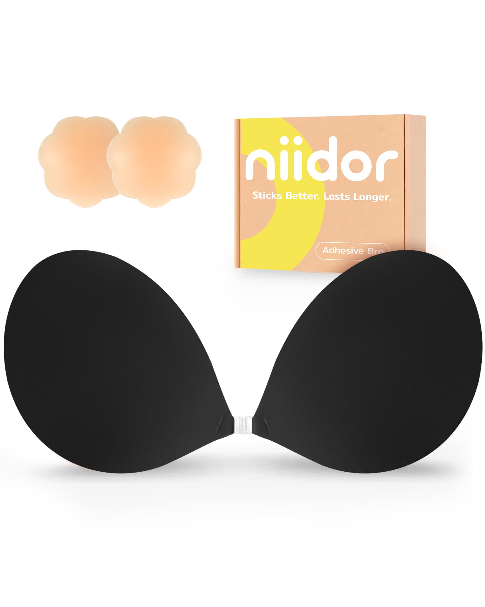 Adhesive Bra Strapless Ultra Sticky Invisible Push up Silicone Bra Multiple Colors Sizes Reusable for Backless Dress