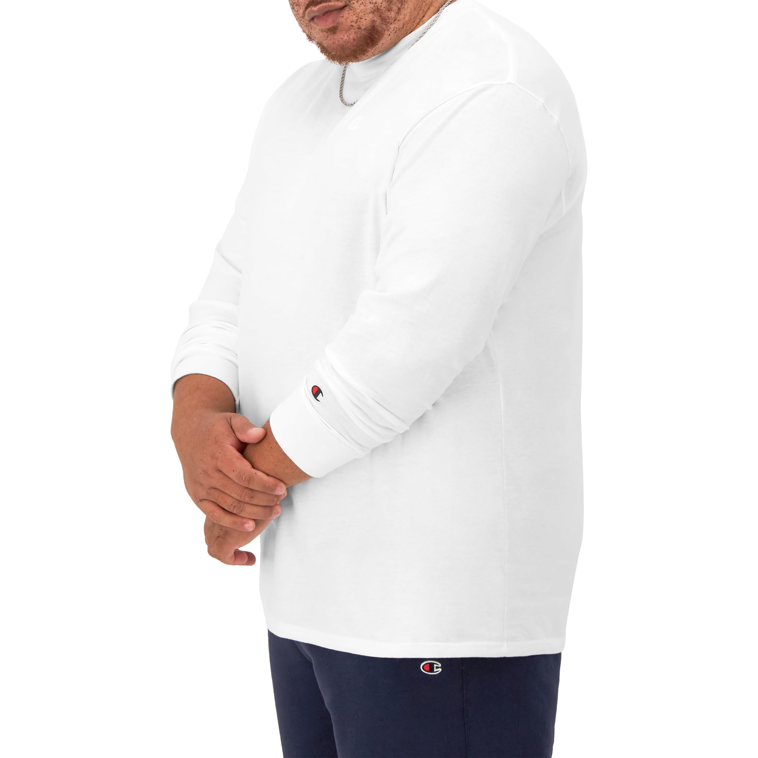 Men's Classic Long Sleeve T-Shirt, Standard Fit, Script & C Logo, Available in Regular and Big & Tall