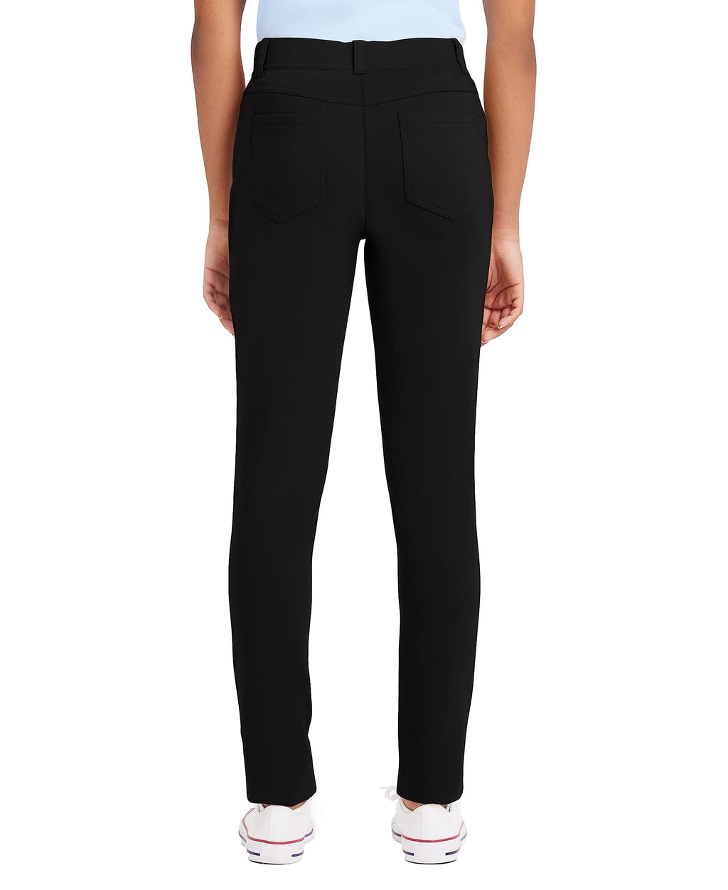Nautica Women's Juniors Uniform Skinny Leg Jegging, Flat Front Style with Zipper Closure, Functional Pockets