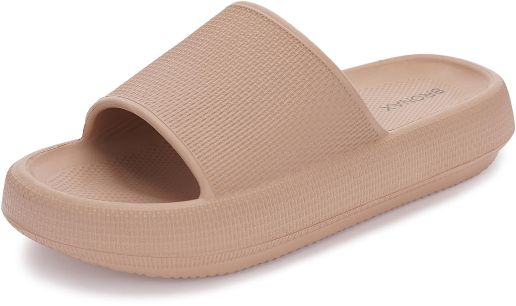 Cushioned Thick Sole Pillow Slippers for Women and Men Y10 | Cloud-Like Soft Sole, Foot Pain Relief, EVA Platform Sole, Indoor Outdoor Slides, Waterproof Shower Ready, Quick-Drying