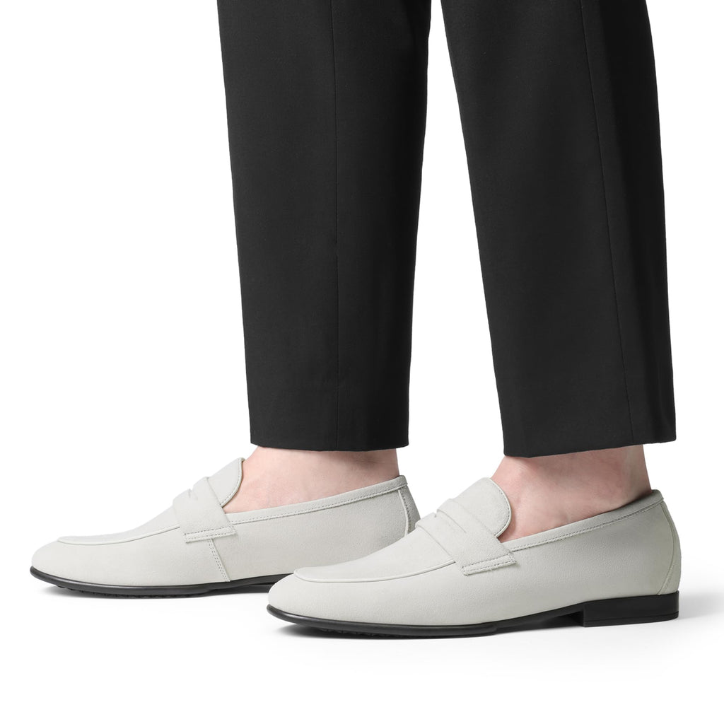 Men's Classic Penny Loafers Leather Suede Dress Shoes Comfort Lightweight Slip-on Shoe Solace Reserve
