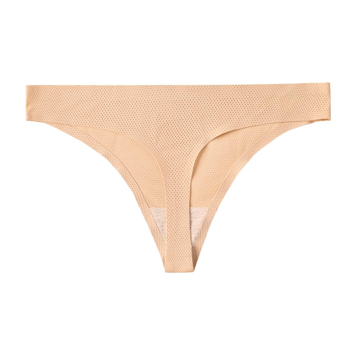 Seamless Women Underwear Thongs,No Show Ladies Workout Thong,5 Pack | Invisible Breathable Comfortable Mesh Panties,No Seam Soft Low Rise Cut Athletic Undies for Sports Gym Running Exercise Work