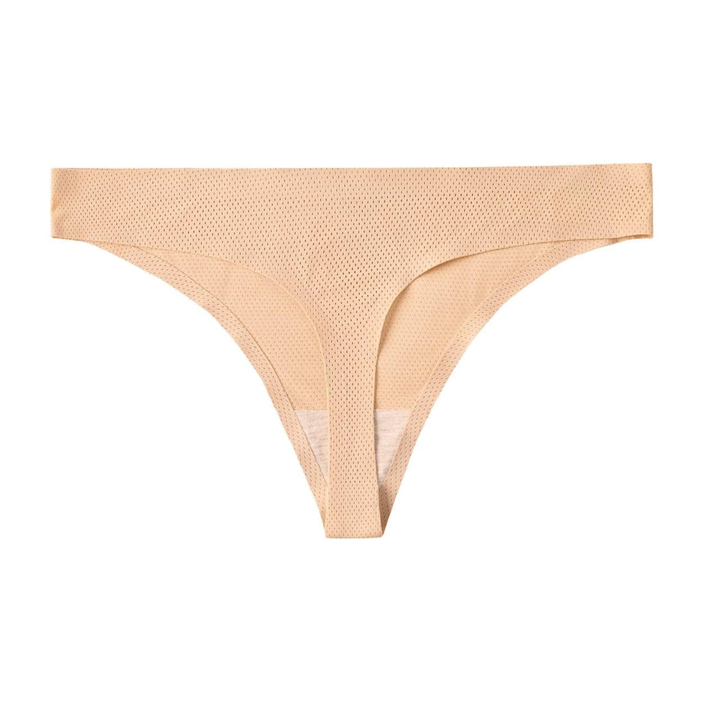 Seamless Women Underwear Thongs,No Show Ladies Workout Thong,5 Pack | Invisible Breathable Comfortable Mesh Panties,No Seam Soft Low Rise Cut Athletic Undies for Sports Gym Running Exercise Work