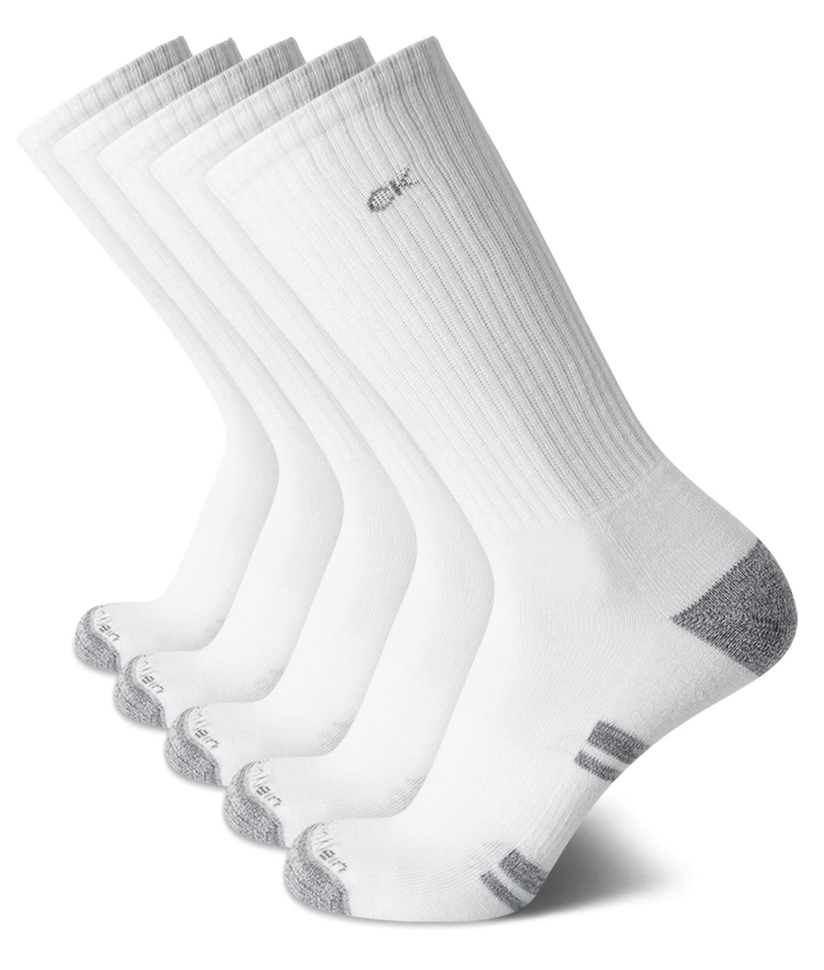 Mens Crew Socks - 5 Pack Breathable Cushion Crew Athletic Mid-Calf Socks for Men for Running and Workout (7-12)
