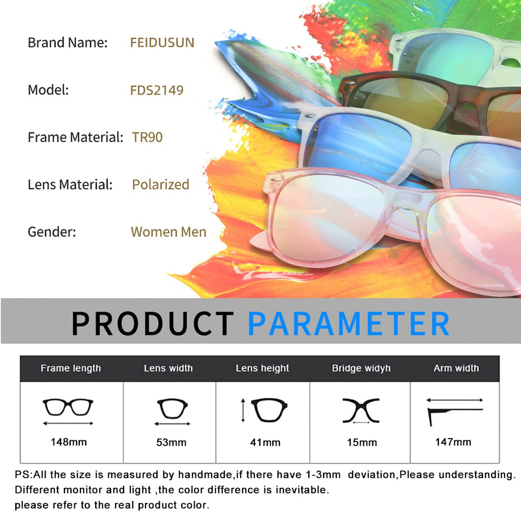 Sunglasses Men Polarized Sunglasses for Mens and Womens,Black Retro Sun Glasses Driving Fishing UV Protection