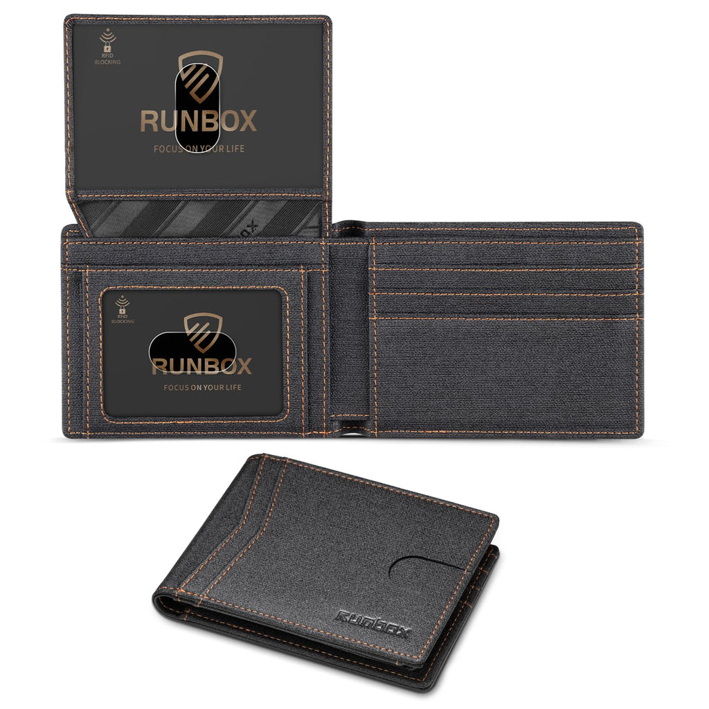 Wallet for Men -Slim Rfid Leather Mens Bifold Novelty Wallets 2 ID Window With Gift Box Men's Accessories | Slim