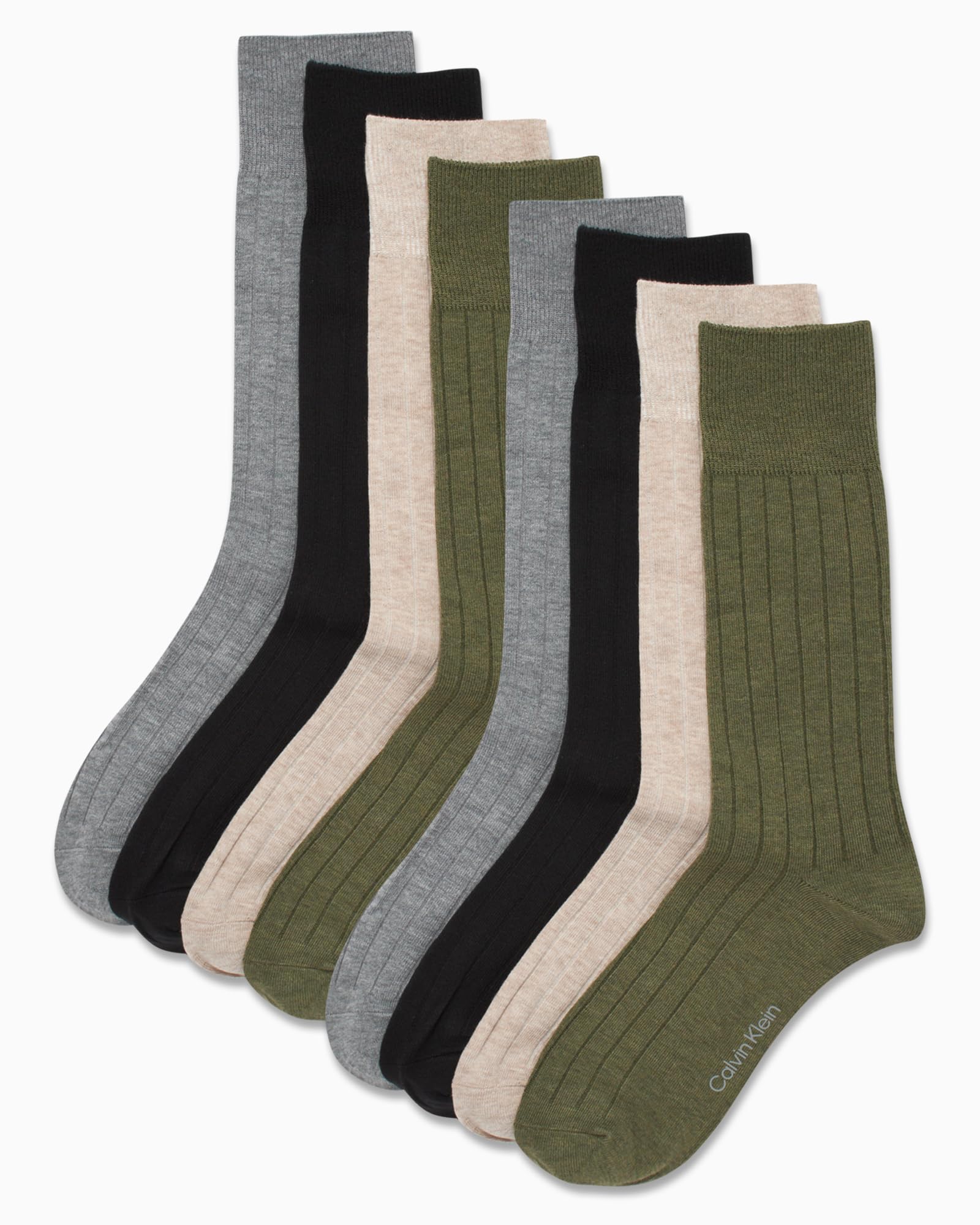Mens Dress Socks - 8 Pack Breathable Cotton Blend Work Crew Socks for Men for Casual Business & Formal Wear