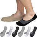 Genuine Mens No Show Socks, Loafer Sneakers Low Cut Cotton Socks With Non Slip Grips