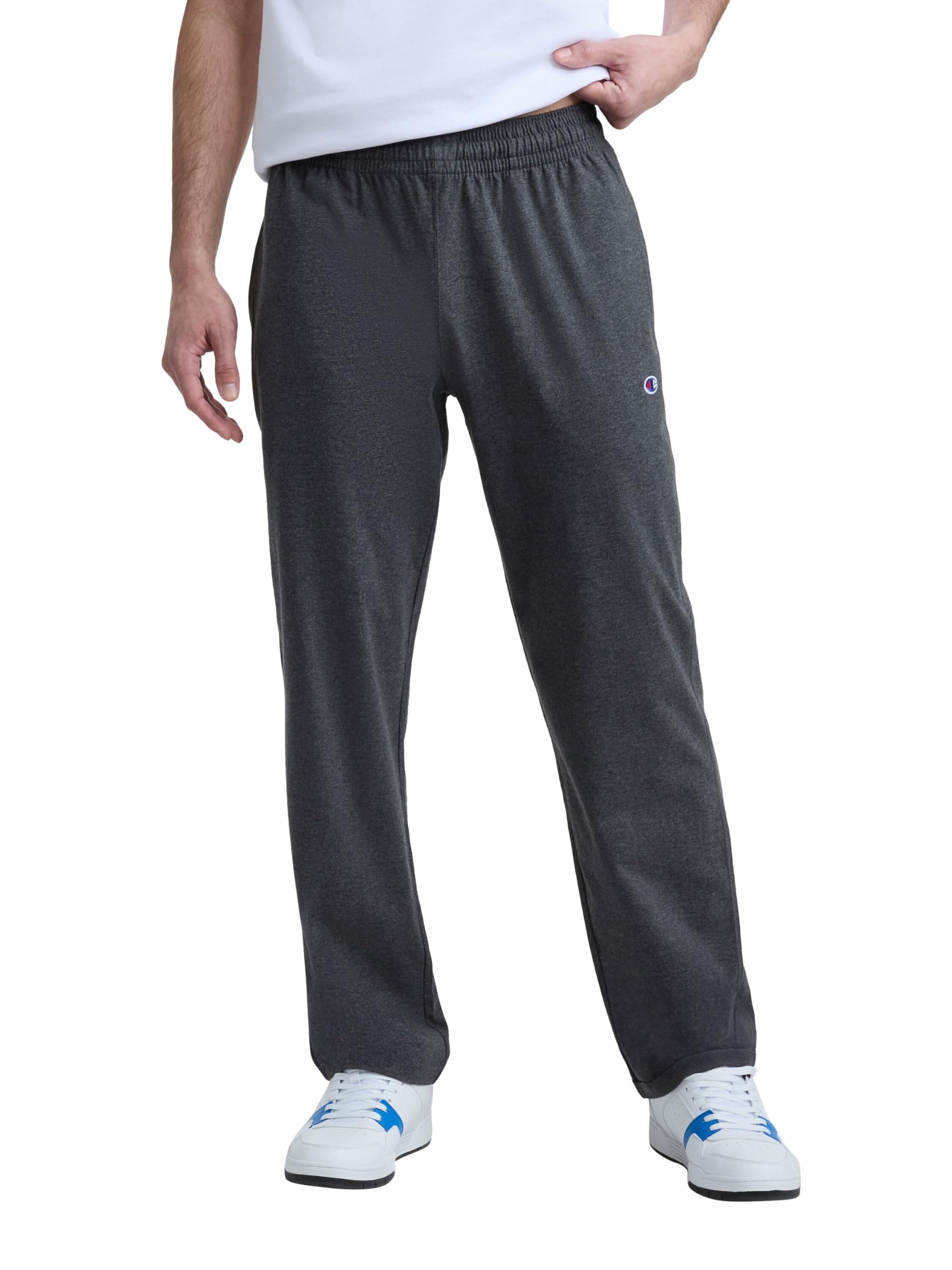 Champion Men's Open-Bottom Lounge Pants, Standard Fit, Lightweight, Available in Regular and Big & Tall