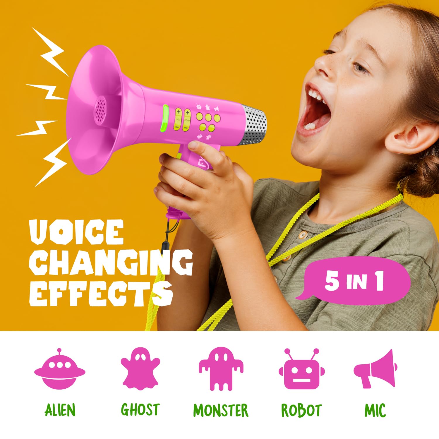Mini Explorer Voice Changer for Kids - Gifts for Kids - Voice Changing Device for Boys & Girls Ages 3-8+ Olds Birthday Gifts for 3, 4, 5, 7, 8 Year Old Boy - Toys Gift Ideas for Kid, Toddler