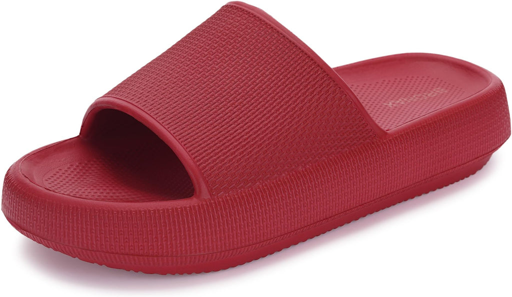 Cushioned Thick Sole Pillow Slippers for Women and Men Y10 | Cloud-Like Soft Sole, Foot Pain Relief, EVA Platform Sole, Indoor Outdoor Slides, Waterproof Shower Ready, Quick-Drying
