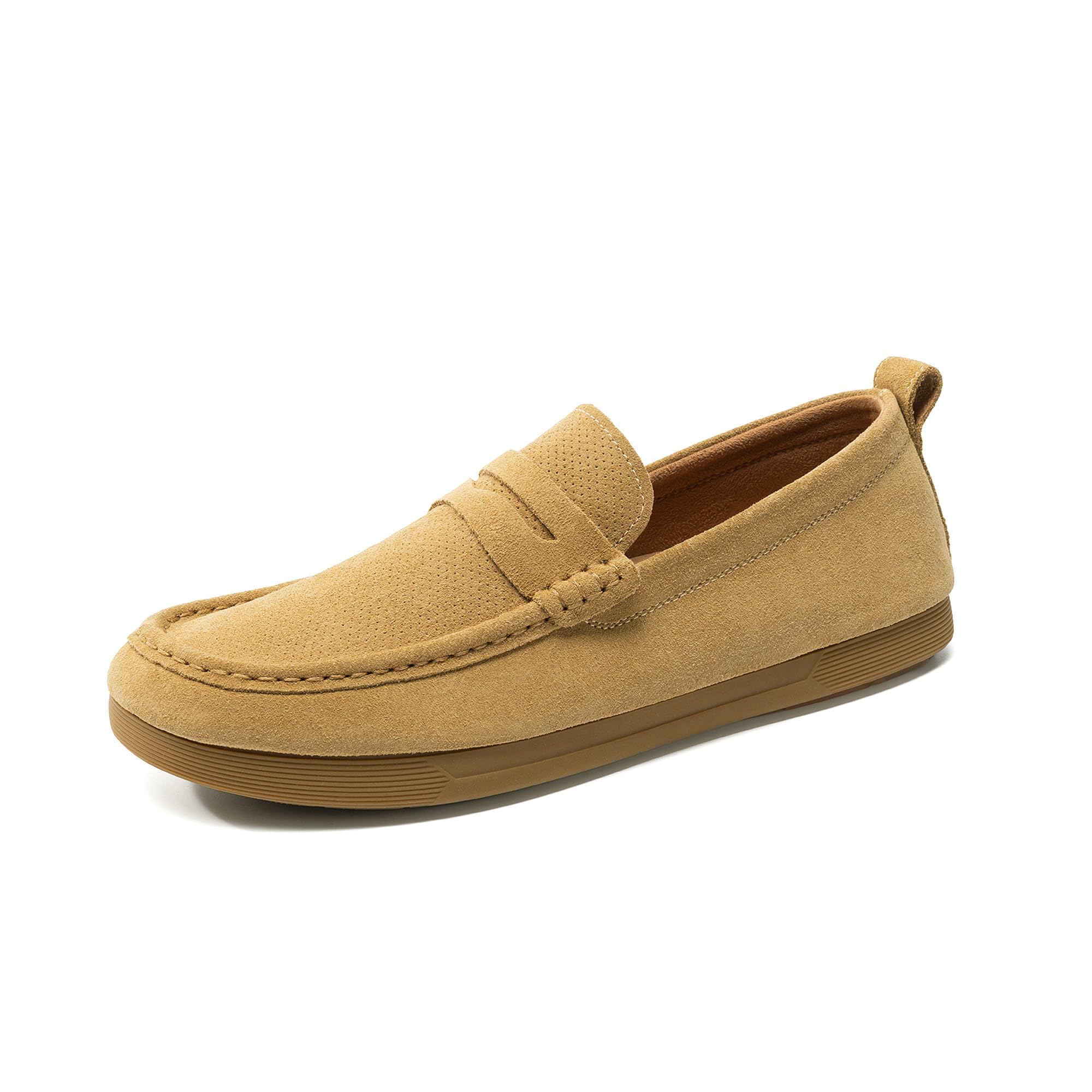 Men's Penny Loafers Suede Leather Moccasins Casual Slip-on Driving Shoes