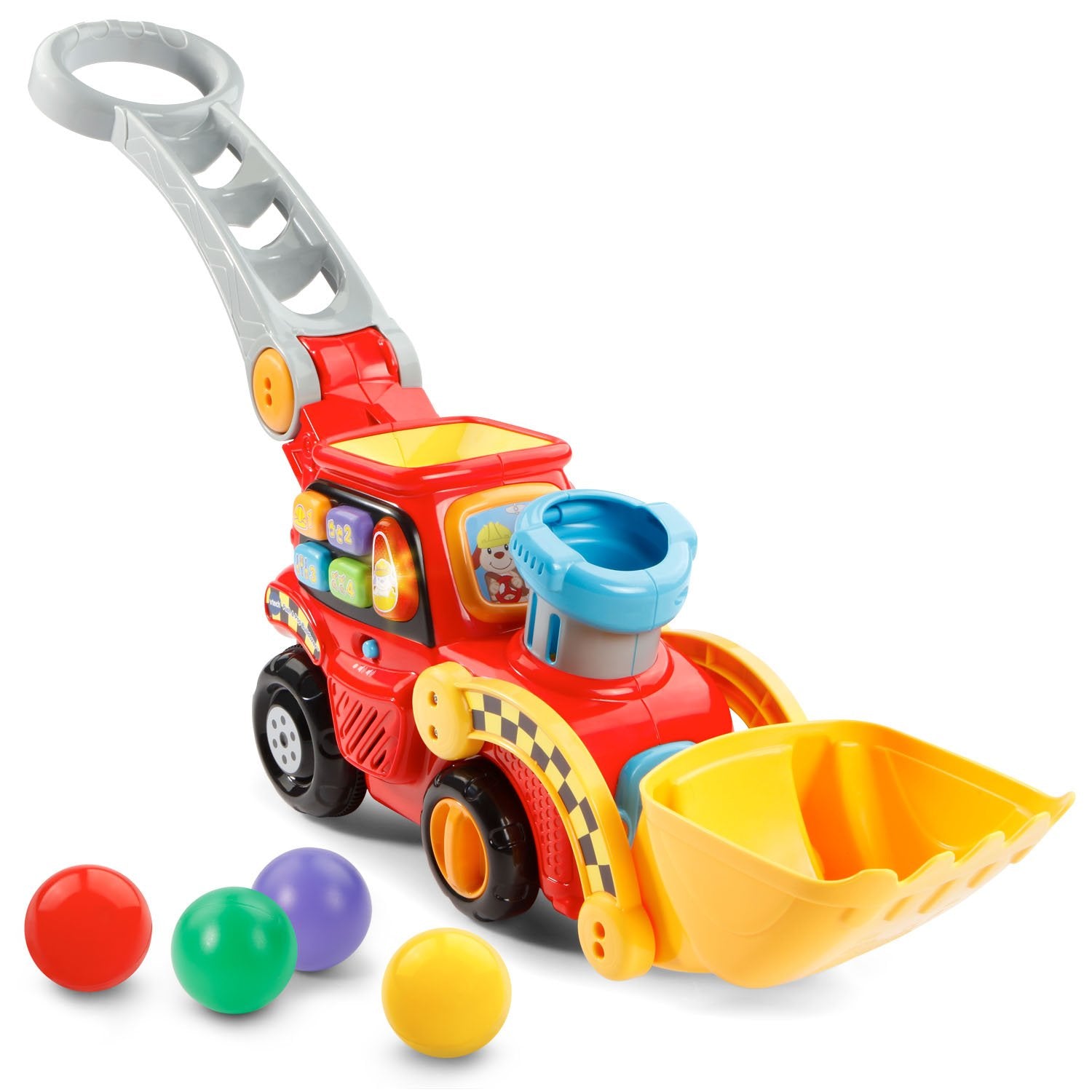 VTech Pop-a-Balls Push and Pop Bulldozer, Yellow