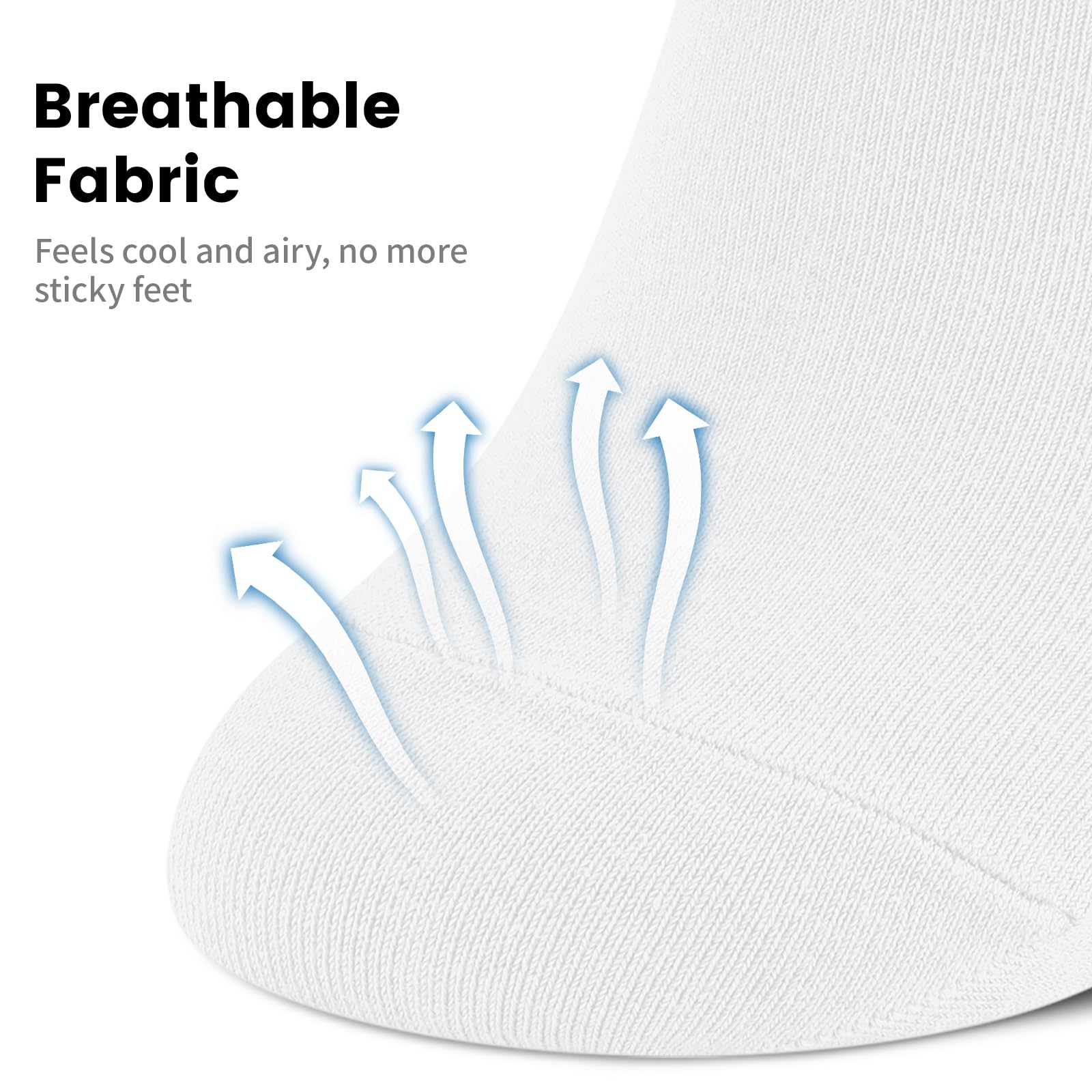 No Show Socks Men, Low Cut Ankle Short Casual Cotton Socks with Non Slip Grips 6-10/11-13