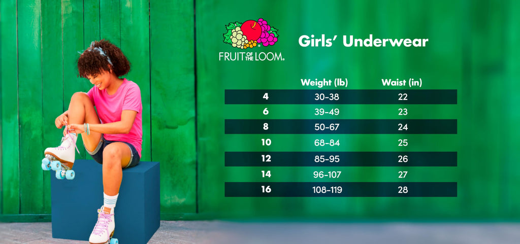 Fruit of the Loom Girls' Cotton Brief Underwear Multipacks