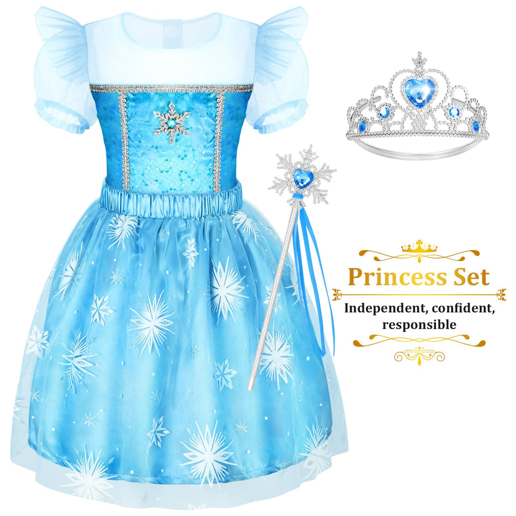 LIMIROLER Princess Dress Up Clothes for Little Girl Role Play Costume Gift Set Princess Dress Up Toys for Toddler Girls