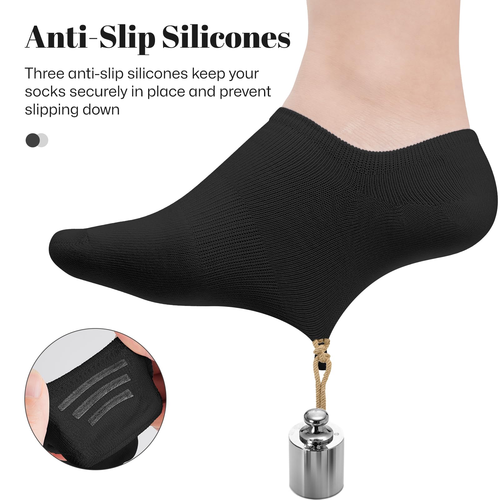 No Show Socks Women Low Socks Non Slip Flat Boat Line 4/8 Pairs