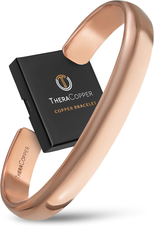 Copper Bracelet for Men & Women — 100% Pure Copper Bracelets — Raw, Solid & Uncoated Authentic Handmade Tibetan Bracelet Cuff Bangles