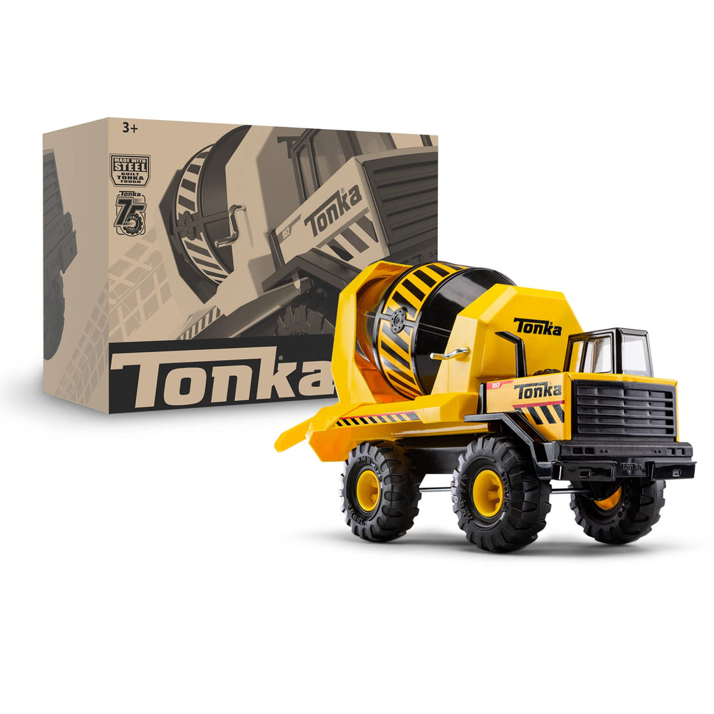 Tonka Steel Classics 4x4 Pickup Truck - Made with Steel & Sturdy Plastic, Yellow Toy Construction Truck, Boys and Girls, Kids, Toddlers, Ages 3+
