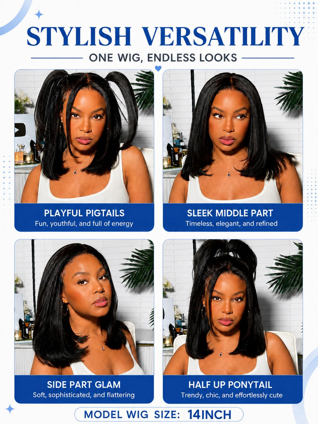 No Slip Yaki Straight Bob Drawstring Wig Human Hair with Flexible Mesh Cap,Glueless Upgrade 7x5 Bye Bye Knots Wig Pre Cut/Plucked/Bleached Ready to Go Short Yaki Bob Wig 180% Density 10inch