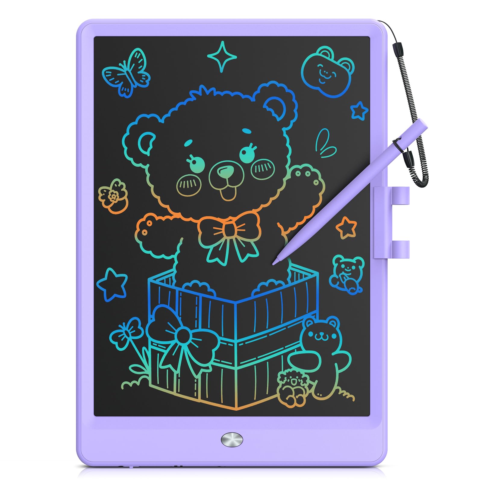 Bravokids 10 Inch LCD Writing Tablet for 3-8 Year Olds - Electronic Drawing Pad and Doodle Board as Educational Birthday Gifts for Girls and Boys (Pink)