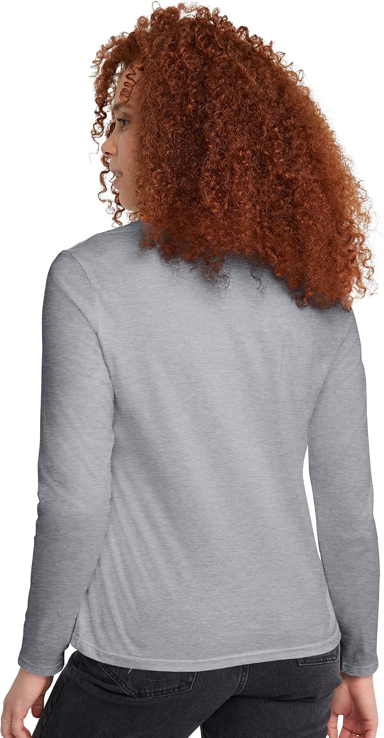 Women's Originals Long Sleeve Cotton T-Shirt, Lightweight Crewneck Tee, Modern Fit