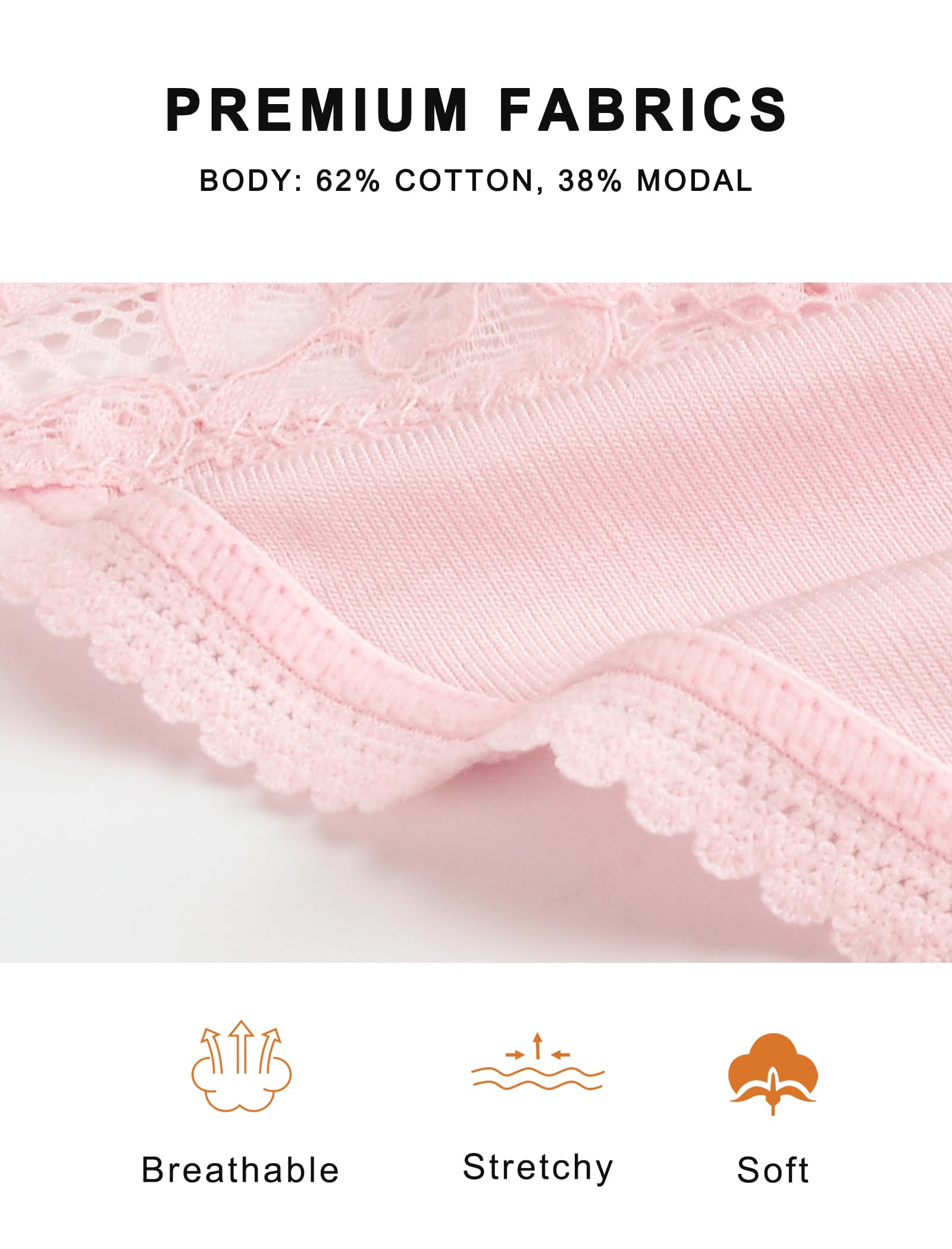 Seamless Women Thong,No Show Lace Underwear,Invisible,Cotton Blend | 5 Pack Ladies Lacy Band Breathable Athletic Panties,Comfortable Soft Undies,Comfy Gym Mid Rise Stretch No Seam Laced Tanga