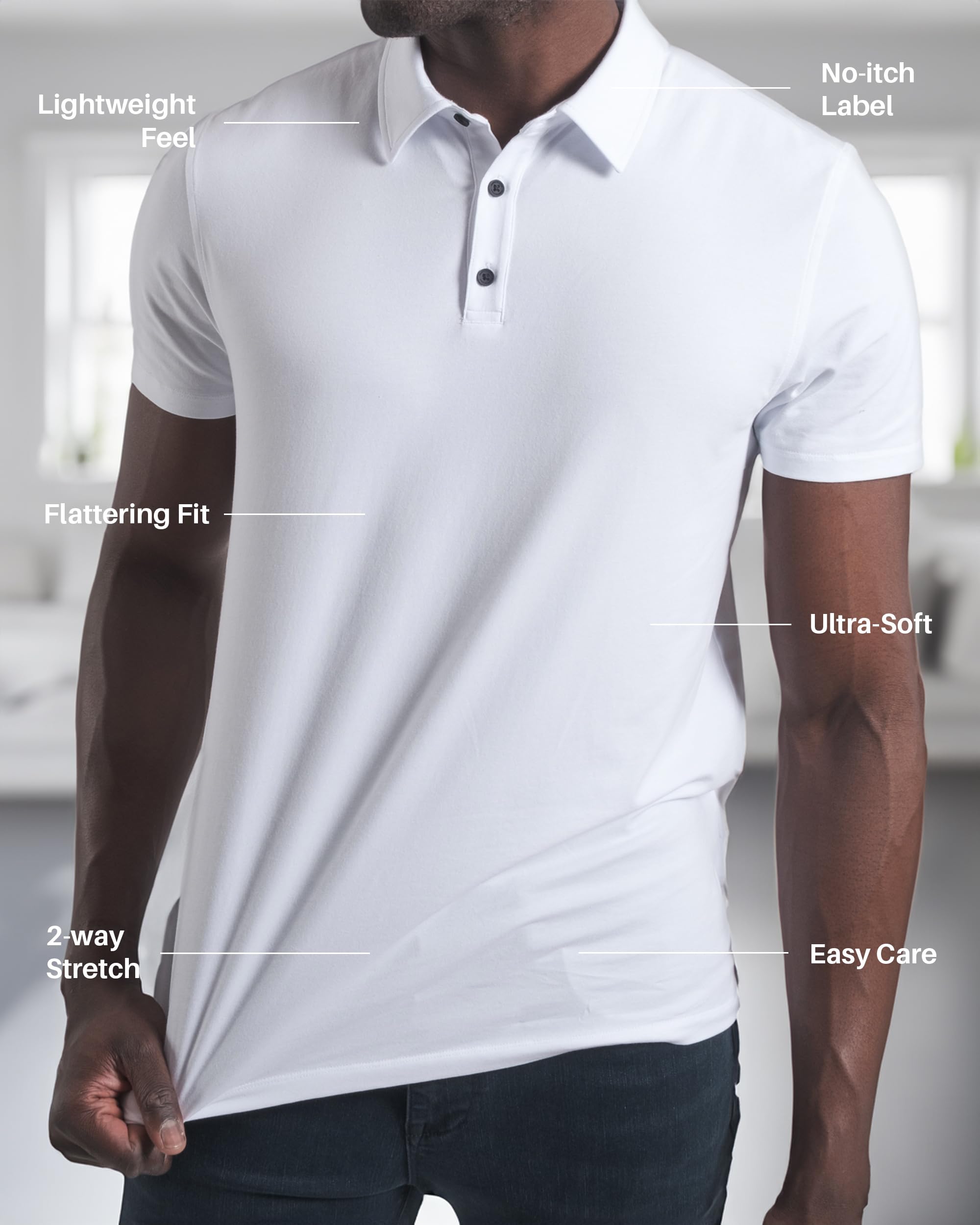 Dress Polo Shirts for Men 3 Pack - Polo Shirts for Men Short Sleeve - UPF 50+ Golf Polos