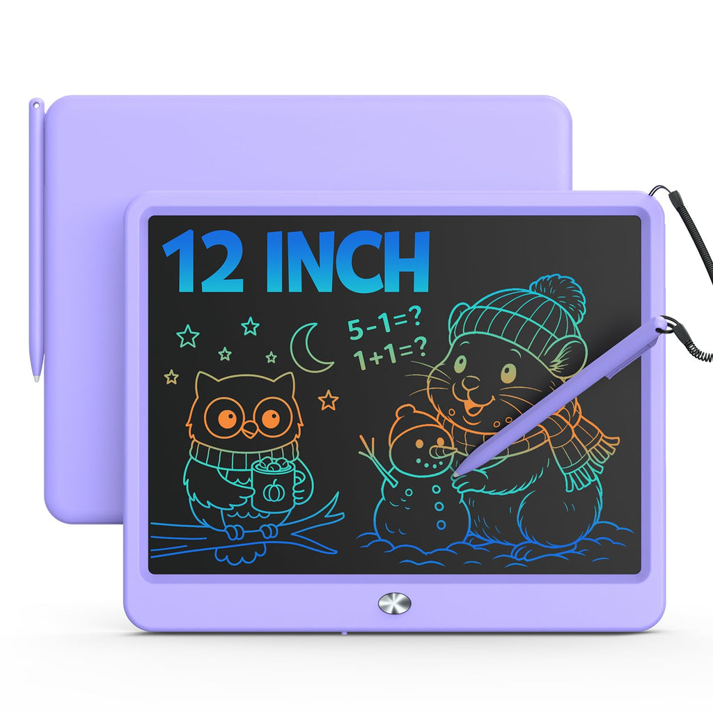 Bravokids 10 Inch LCD Writing Tablet for 3-8 Year Olds - Electronic Drawing Pad and Doodle Board as Educational Birthday Gifts for Girls and Boys (Pink)