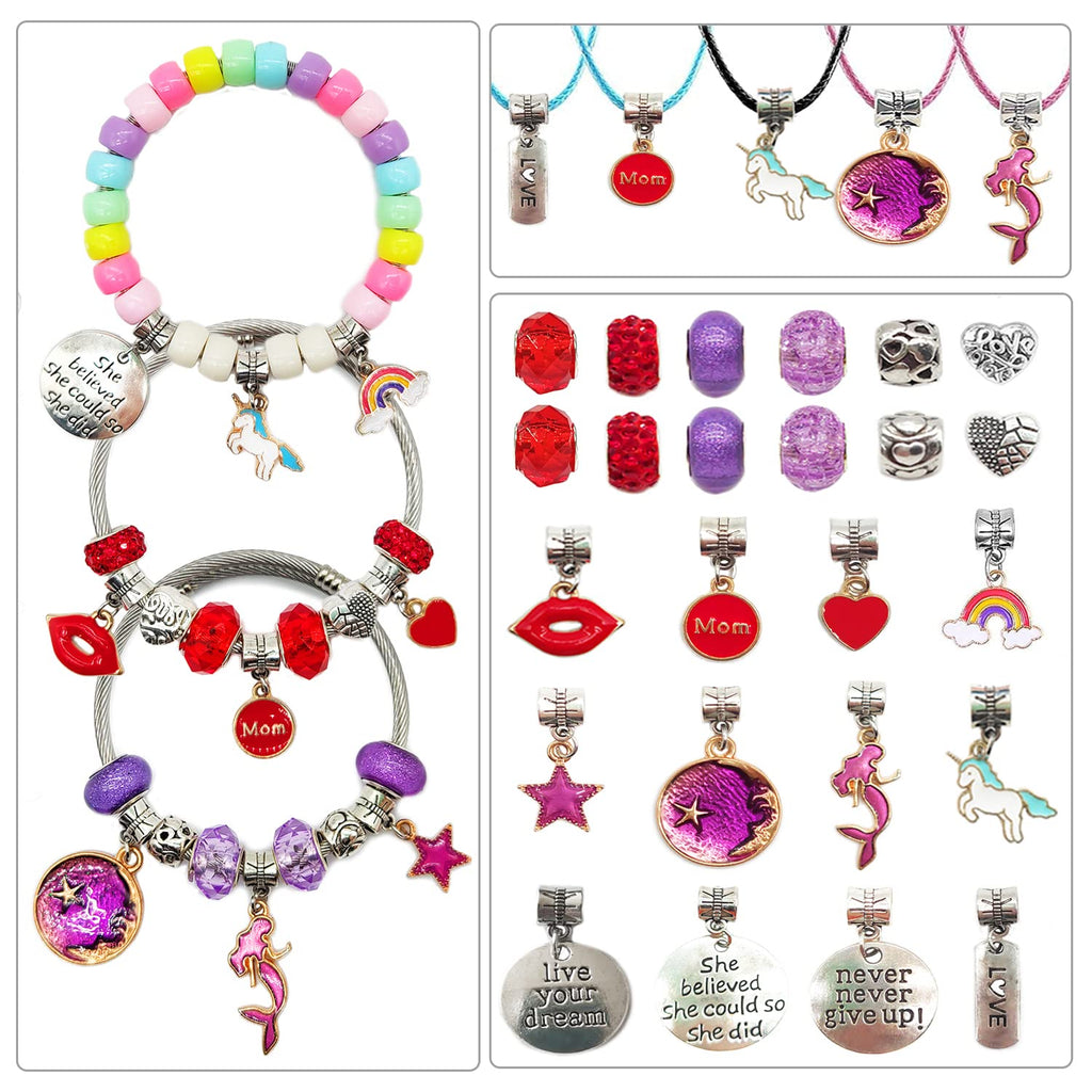 leitait Girls Toys Bracelet Making Kit -3400pcs Charm Jewelry Making Kit Supplies,Unicorn/Mermaid Crafts Birthday Christmas Gifts for Girls Ages 5 6 7 8 9 10 11 12 Years Old