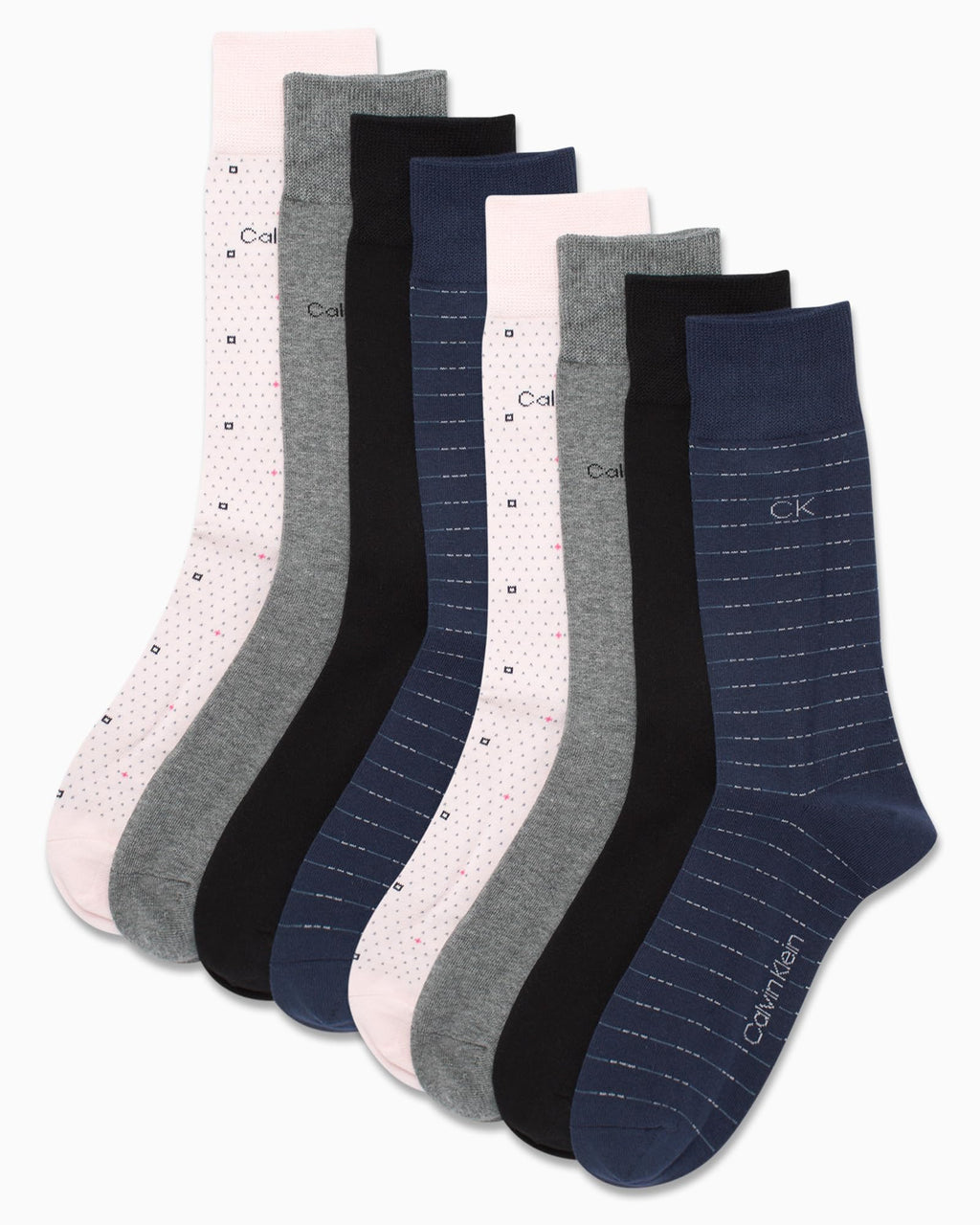 Mens Dress Socks - 8 Pack Breathable Cotton Blend Work Crew Socks for Men for Casual Business & Formal Wear