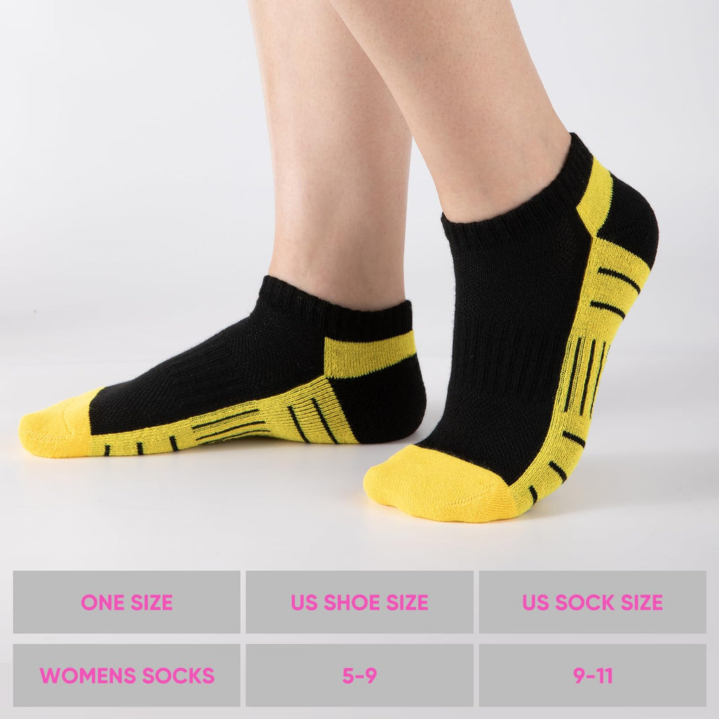 7 Pairs Ankle Socks Womens Athletic Cushioned Running Low Cut Socks for Women