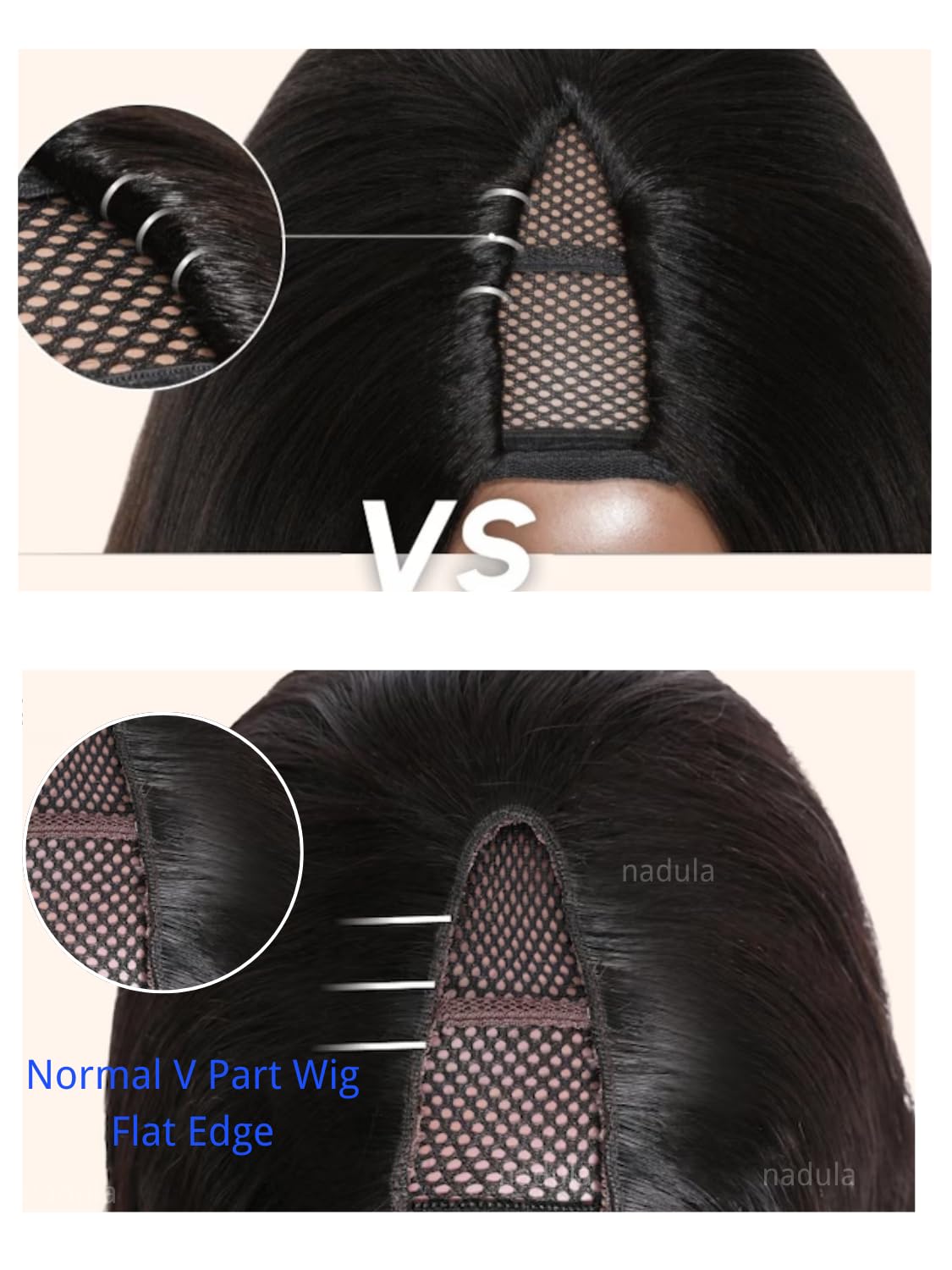 V Part Wigs Kinky Straight Human Hair with Drawstring,Glueless Easicontour V-Part Clip in Upgraded U Part Kinky Wig for Women No Leave Out Ready to Wear Beginner Friendly 150% Density 20inch