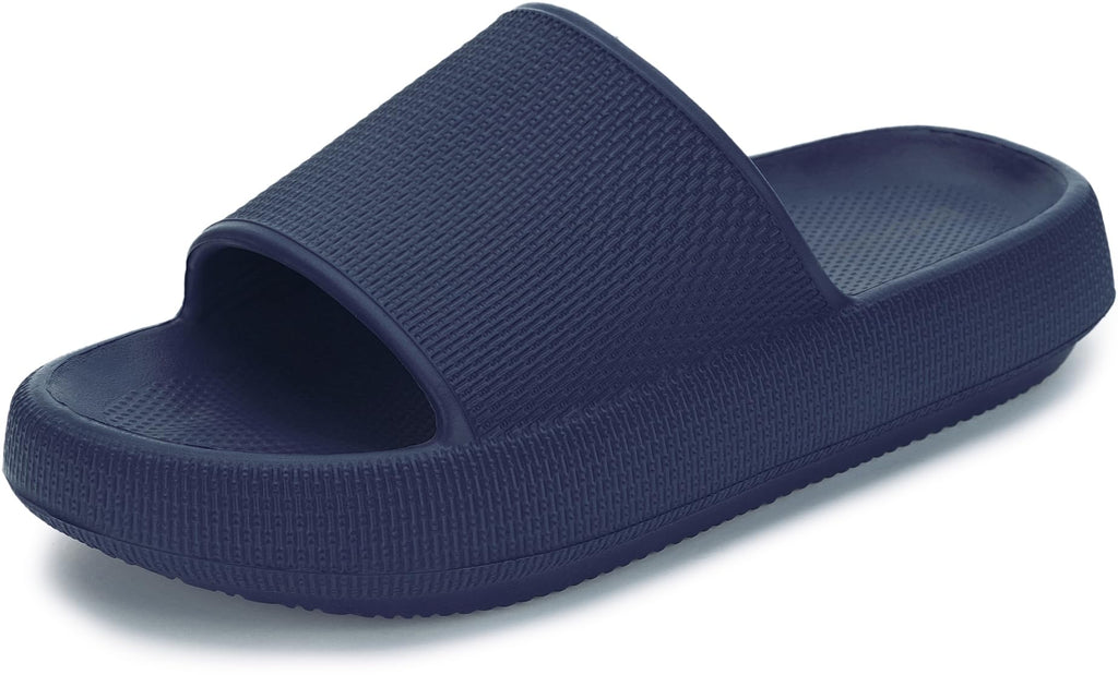Cushioned Thick Sole Pillow Slippers for Women and Men Y10 | Cloud-Like Soft Sole, Foot Pain Relief, EVA Platform Sole, Indoor Outdoor Slides, Waterproof Shower Ready, Quick-Drying