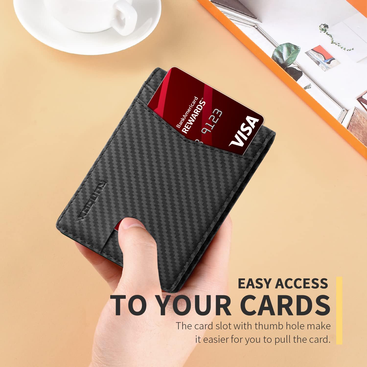 Wallet for Men -Slim Rfid Leather Mens Bifold Novelty Wallets 2 ID Window With Gift Box Men's Accessories | Slim