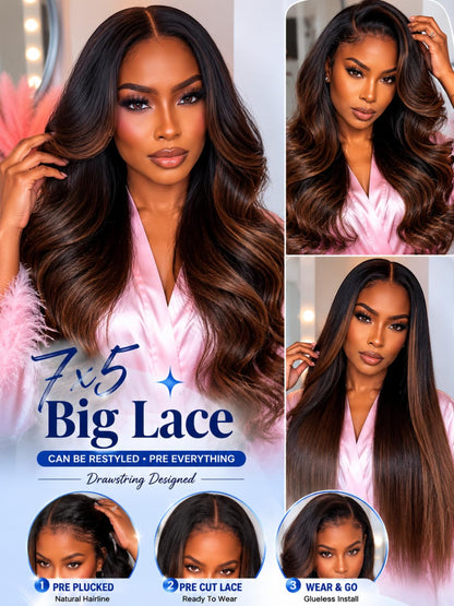 No Slip Yaki Straight Bob Drawstring Wig Human Hair with Flexible Mesh Cap,Glueless Upgrade 7x5 Bye Bye Knots Wig Pre Cut/Plucked/Bleached Ready to Go Short Yaki Bob Wig 180% Density 10inch