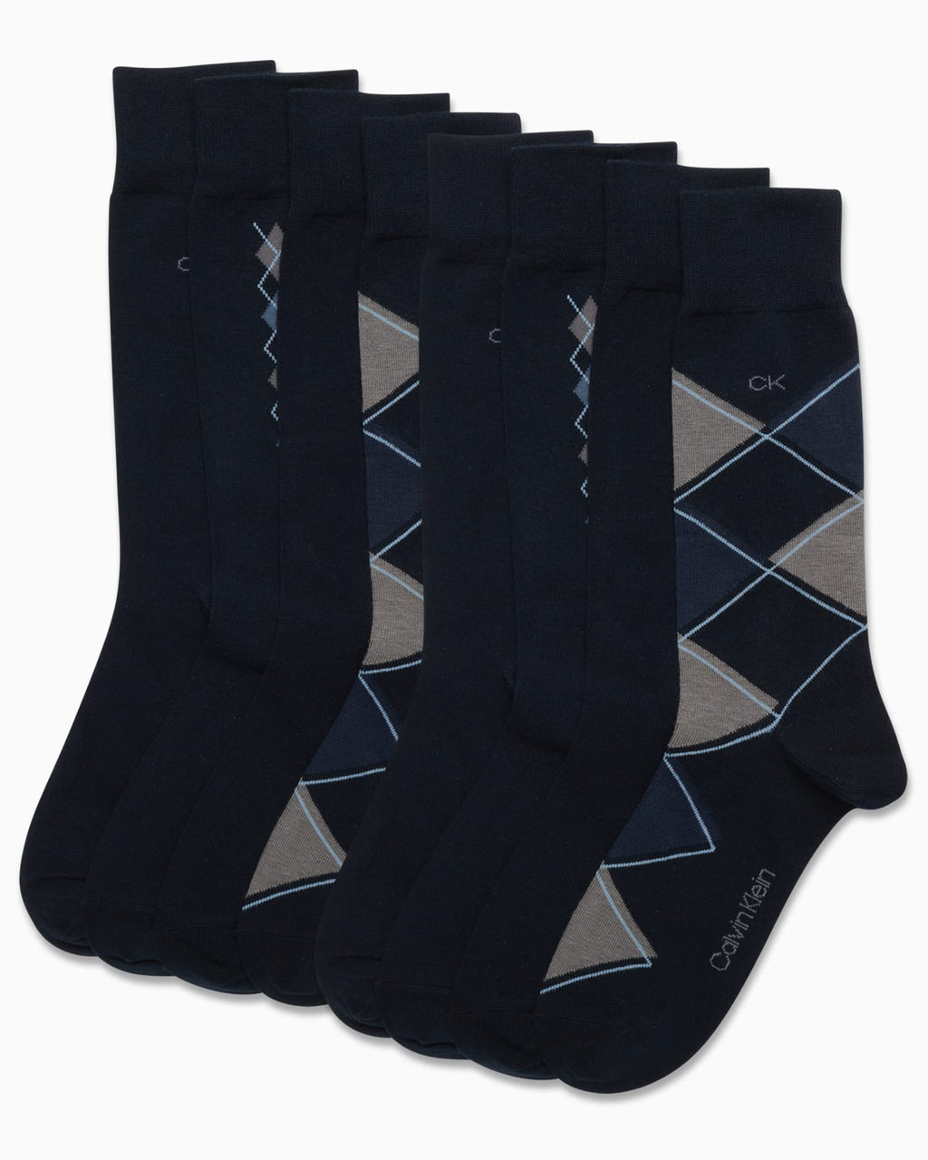Mens Dress Socks - 8 Pack Breathable Cotton Blend Work Crew Socks for Men for Casual Business & Formal Wear