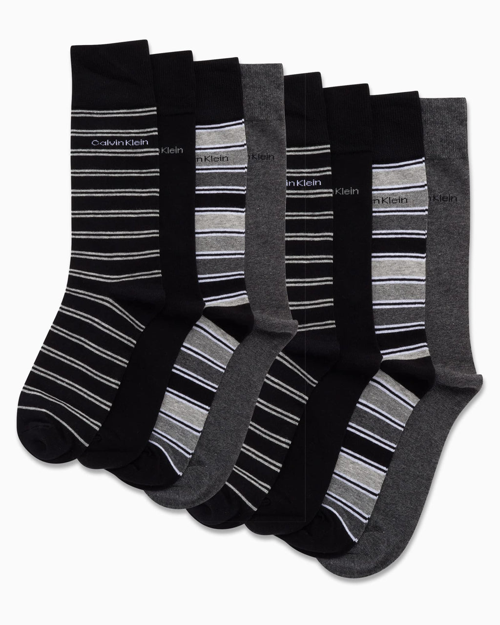 Mens Dress Socks - 8 Pack Breathable Cotton Blend Work Crew Socks for Men for Casual Business & Formal Wear