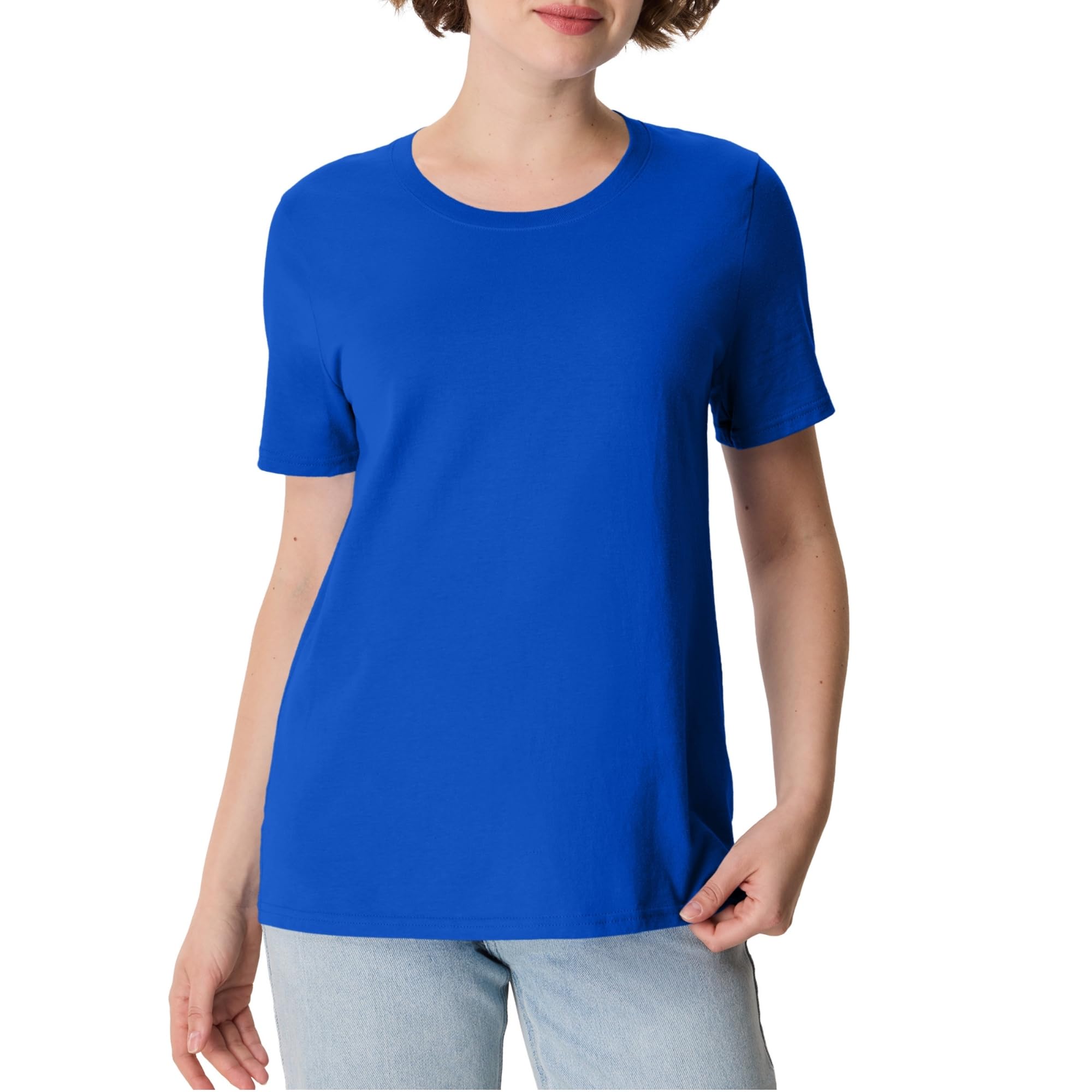 Women's Perfect-T Crewneck T-Shirt, Lightweight Cotton Short Sleeve Tee for Women