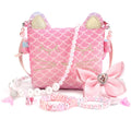 mibasies Purse for Little Girls Dress Up Jewelry Pretend Play Kids Accessories Mermaid Gifts