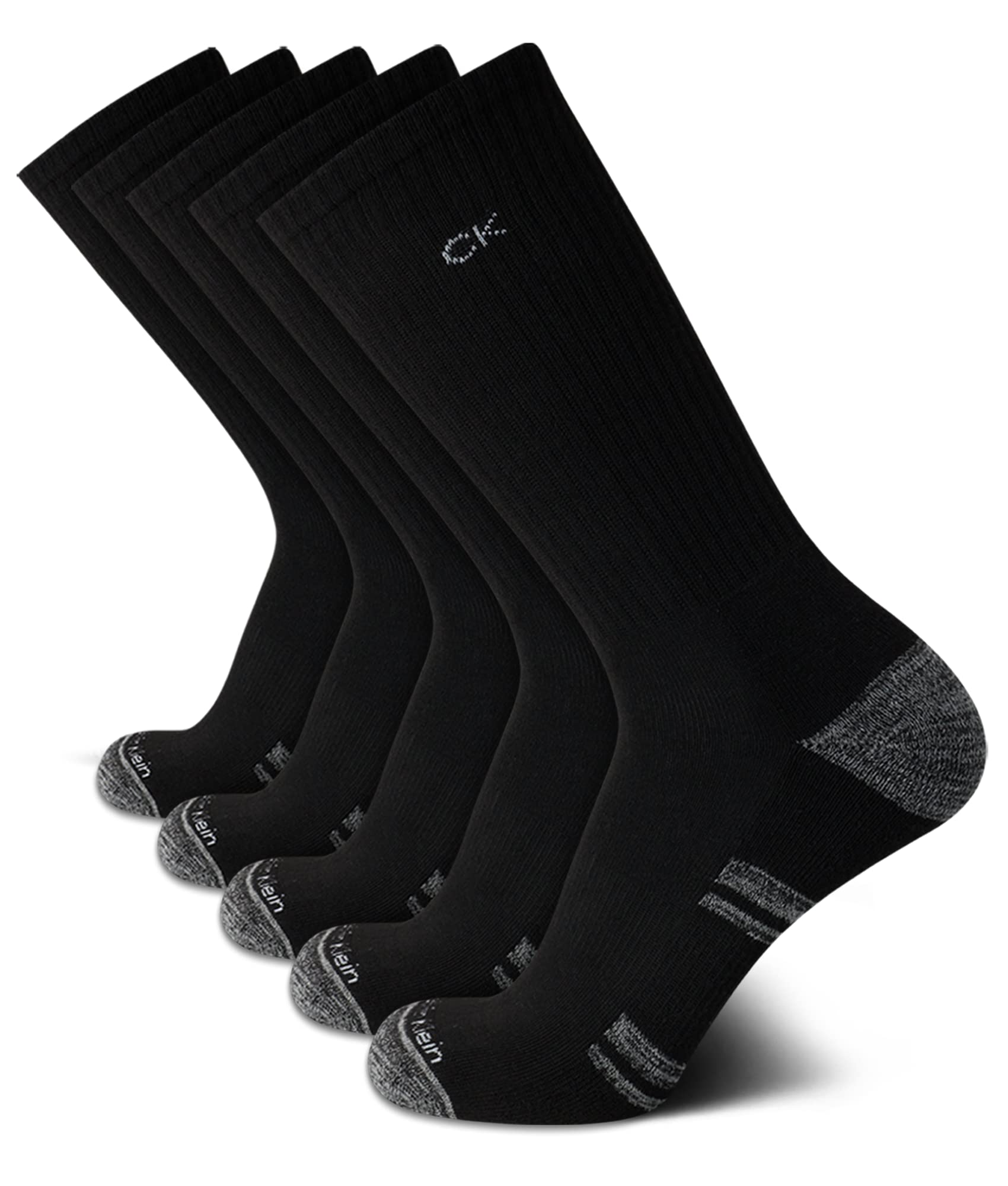 Mens Crew Socks - 5 Pack Breathable Cushion Crew Athletic Mid-Calf Socks for Men for Running and Workout (7-12)