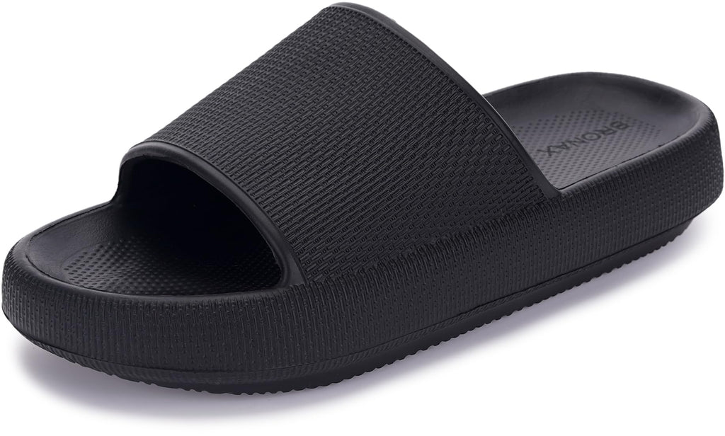 Cushioned Thick Sole Pillow Slippers for Women and Men Y10 | Cloud-Like Soft Sole, Foot Pain Relief, EVA Platform Sole, Indoor Outdoor Slides, Waterproof Shower Ready, Quick-Drying