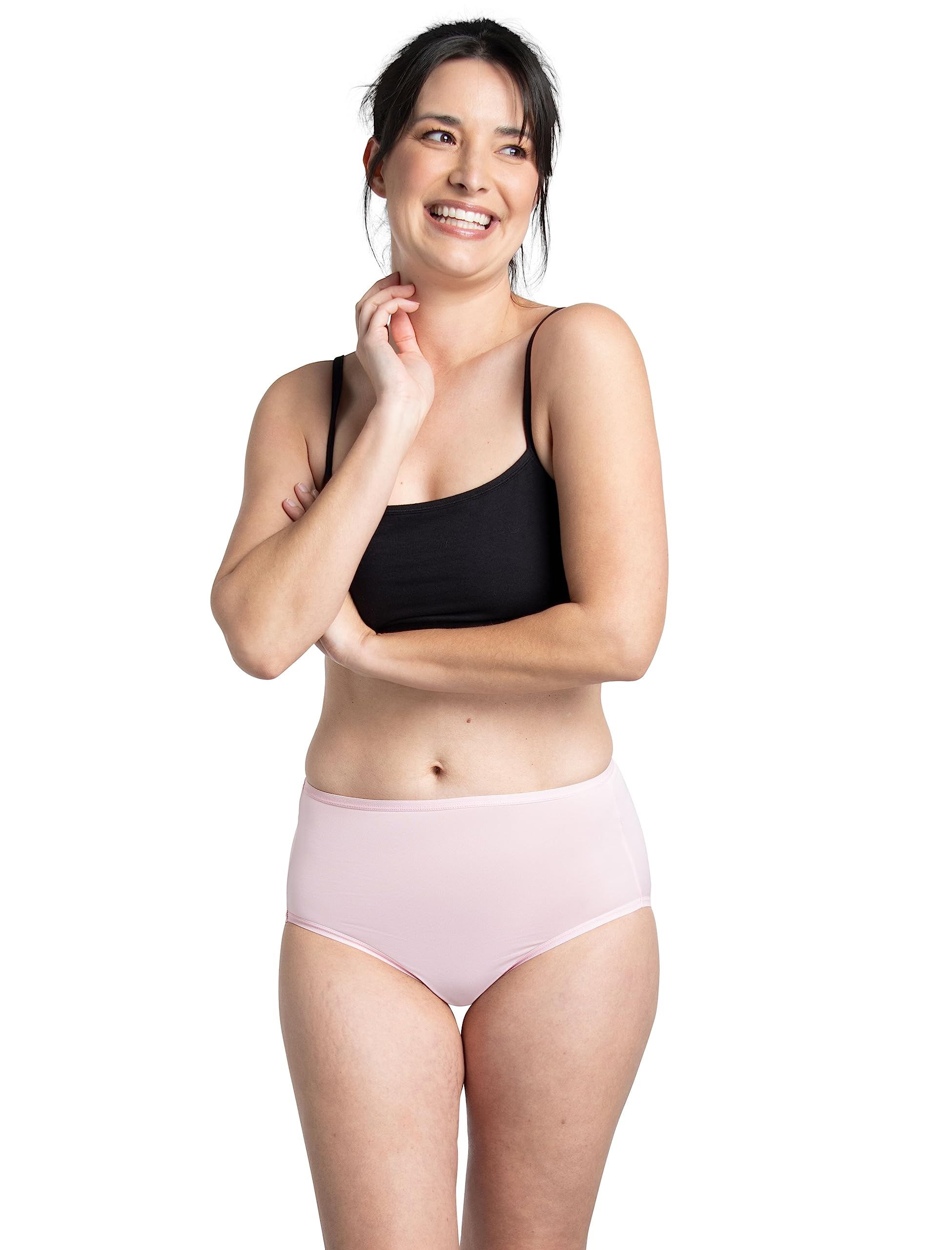 Women's Lightweight Microfiber Underwear, Smooth Under Clothes, Available in Plus Size