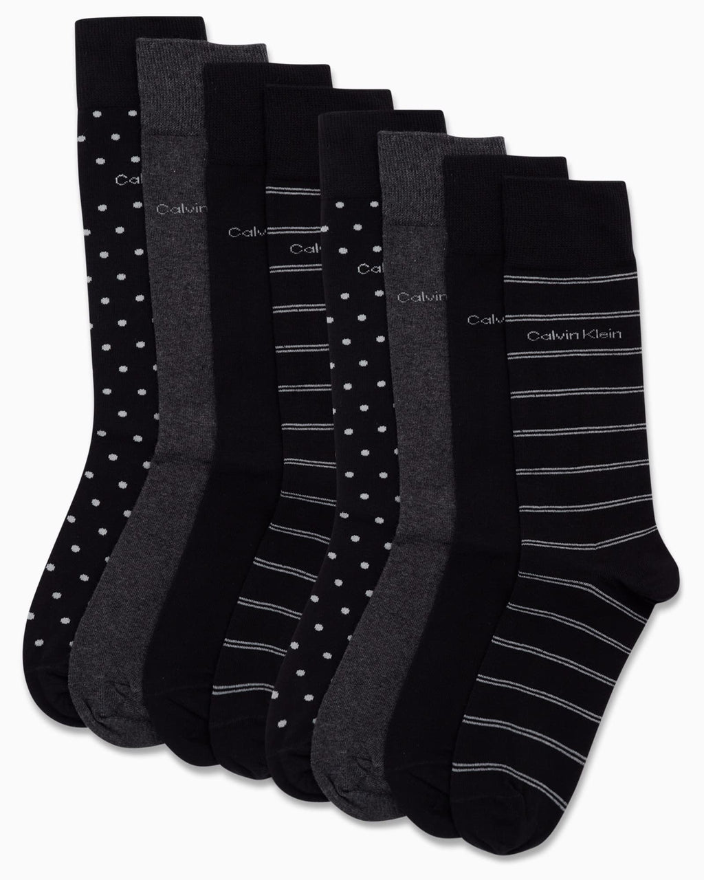 Mens Dress Socks - 8 Pack Breathable Cotton Blend Work Crew Socks for Men for Casual Business & Formal Wear